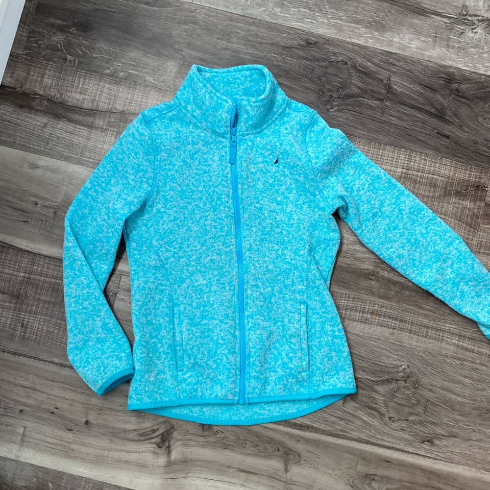 Nautica Blue Zipper Sweater for Girls Size 12/14 Larger